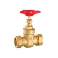 Brass compression gate valve for copper tube